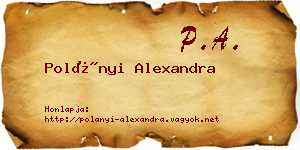 Polányi Alexandra névjegykártya